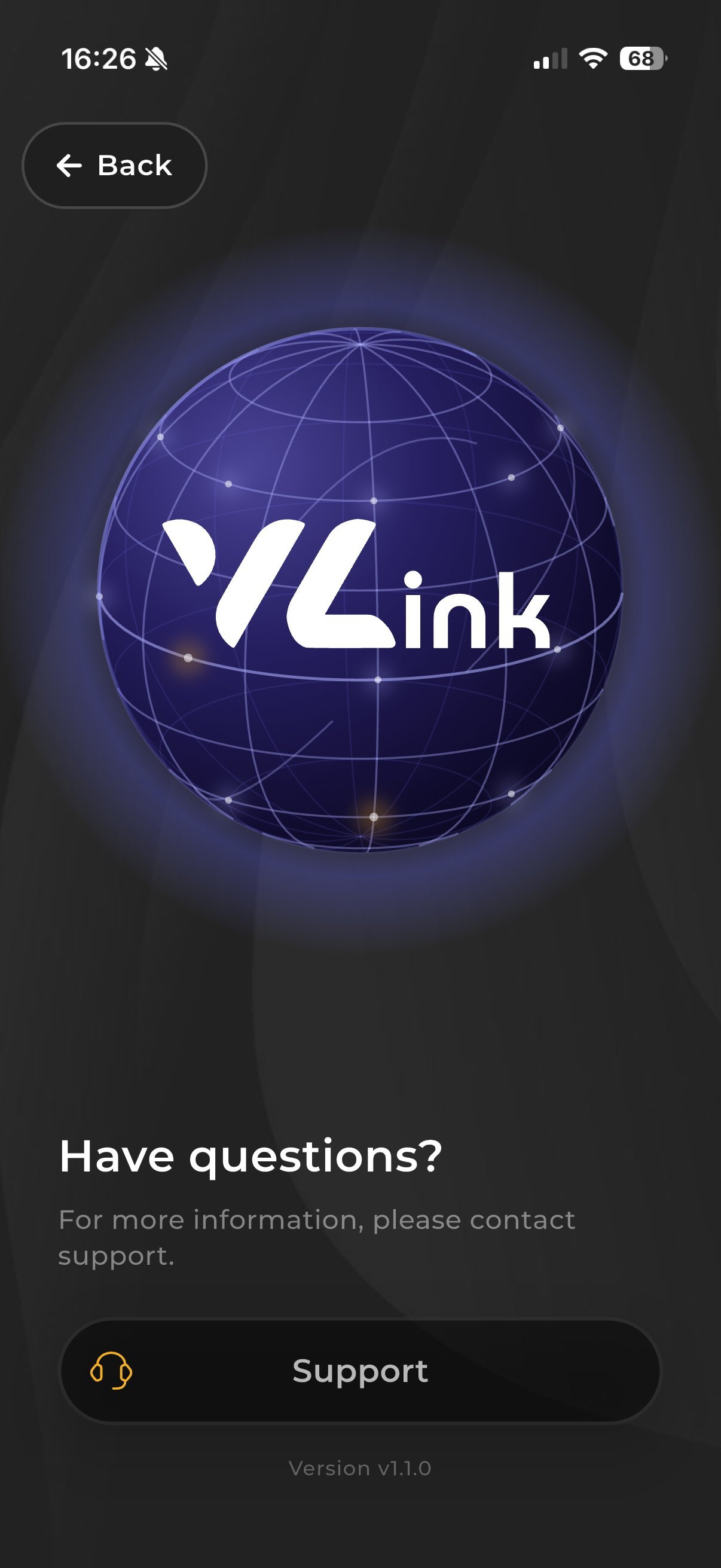 Contact support from inside the app