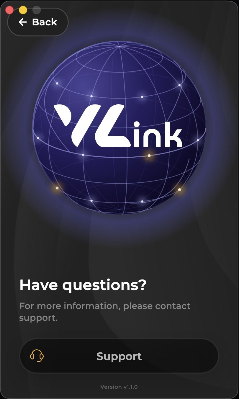 Contact support from inside the app